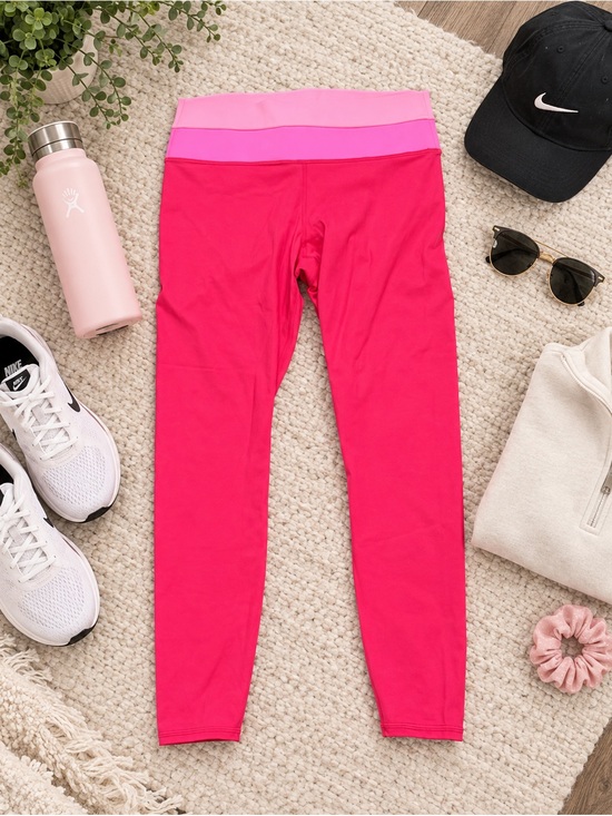 JoyLab Pants - JoyLab Pink Colorblock High Rise Leggings Women’s Large Full Length Activewear